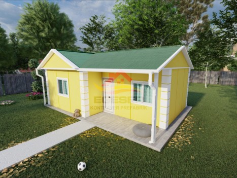 40 m² Tek Katlı Jumbo Çatı Prefabrik Ev