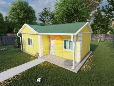 40 m² Tek Katlı Jumbo Çatı Prefabrik Ev 40 m² Tek Katlı Jumbo Çatı Prefabrik Ev
