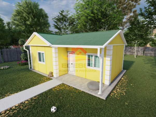 40 m² Tek Katlı Jumbo Çatı Prefabrik Ev | 1+1