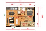 40 m² Tek Katlı Jumbo Çatı Prefabrik Ev