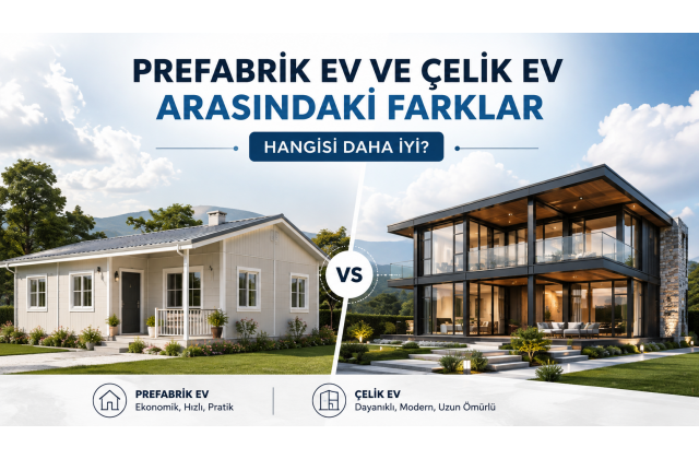 Prefabrik Ev ve Çelik Ev Arasındaki Farklar | Hangisi Daha İyi?