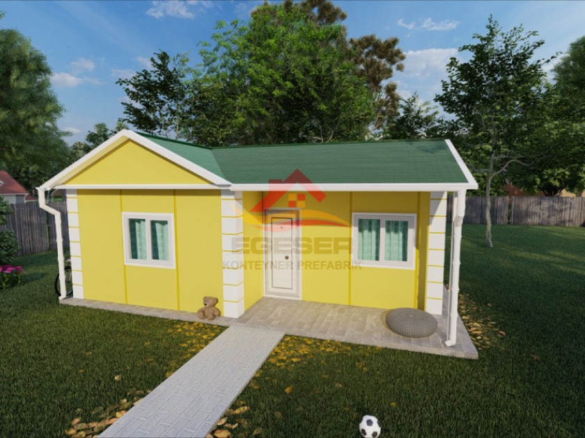 40 m² Tek Katlı Jumbo Çatı Prefabrik Ev 40 m² Tek Katlı Jumbo Çatı Prefabrik Ev