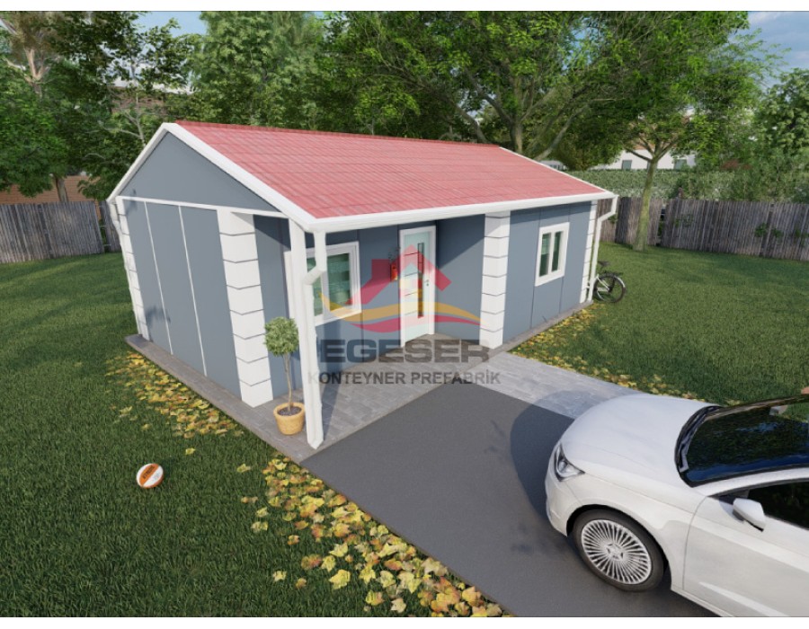 40 m² Tek Katlı Prefabrik Ev | Verandalı 1+1 40 m² Tek Katlı Prefabrik Ev | Verandalı 1+1