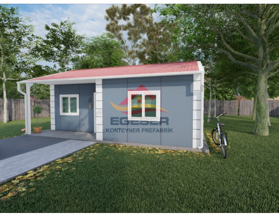 40 m² Tek Katlı Prefabrik Ev | Verandalı 1+1 40 m² Tek Katlı Prefabrik Ev | Verandalı 1+1