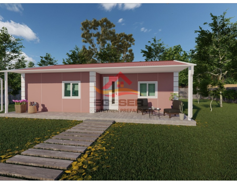 96 m² Tek Katlı Prefabrik Ev