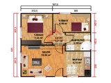 46 m² Tek Katlı Prefabrik Ev 46 m² Tek Katlı Prefabrik Ev