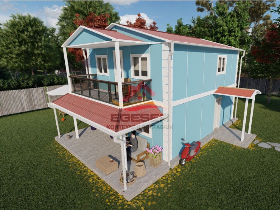 122 m² Dubleks Prefabrik Ev