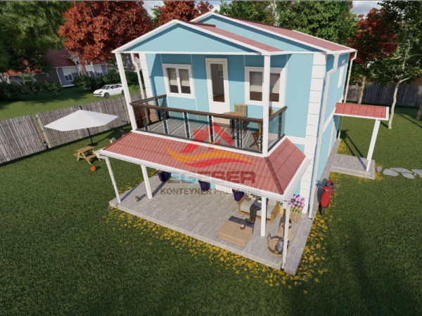 122 m² Dubleks Prefabrik Ev