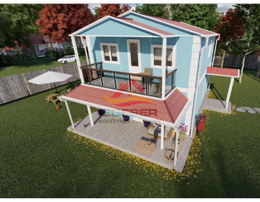 122 m² Dubleks Prefabrik Ev