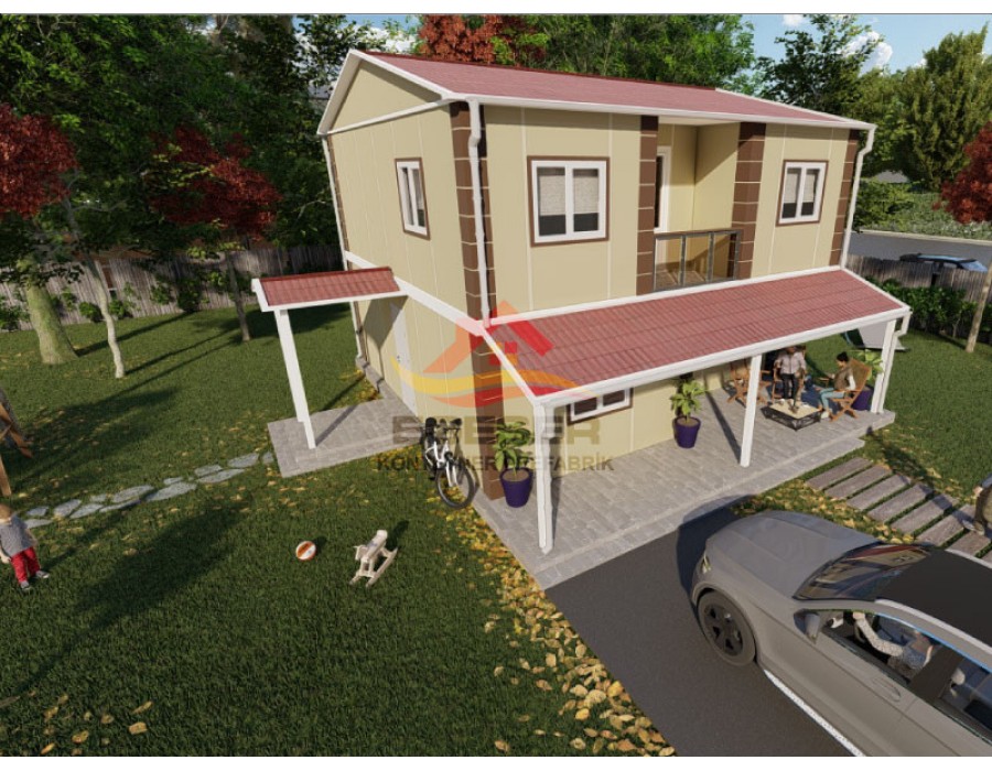 131 m² Dubleks Prefabrik Ev