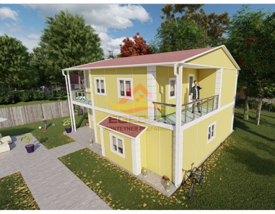 155 m² Dubleks Prefabrik Ev