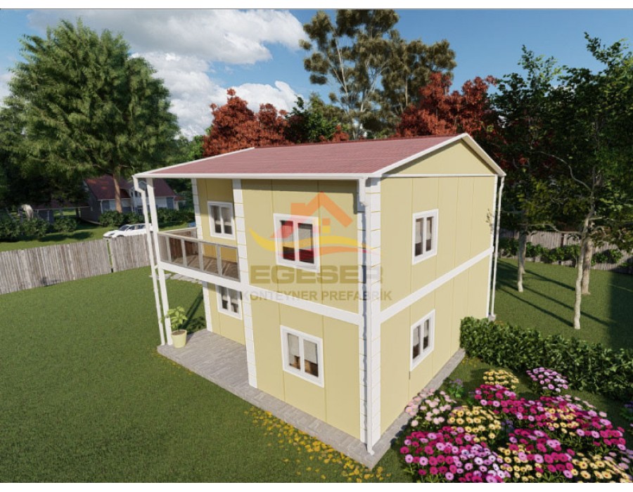 92 m² Dubleks Prefabrik Ev